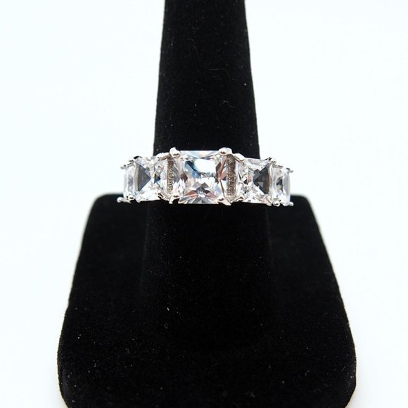 Incredible 5 Stone 6.00ctw Princess Cut Ring " Must See " - Picture 2 of 11